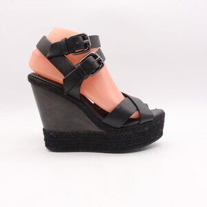 Women's Black Wedge Sandals Allsaints 39